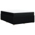 Cama box spring con colchón tela negro 160x200