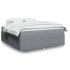 Cama box spring con colchón tela gris claro 180x200