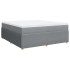 Cama box spring con colchón tela gris claro 180x200