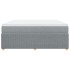 Cama box spring con colchón tela gris claro 180x200