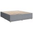 Cama box spring con colchón tela gris claro 180x200