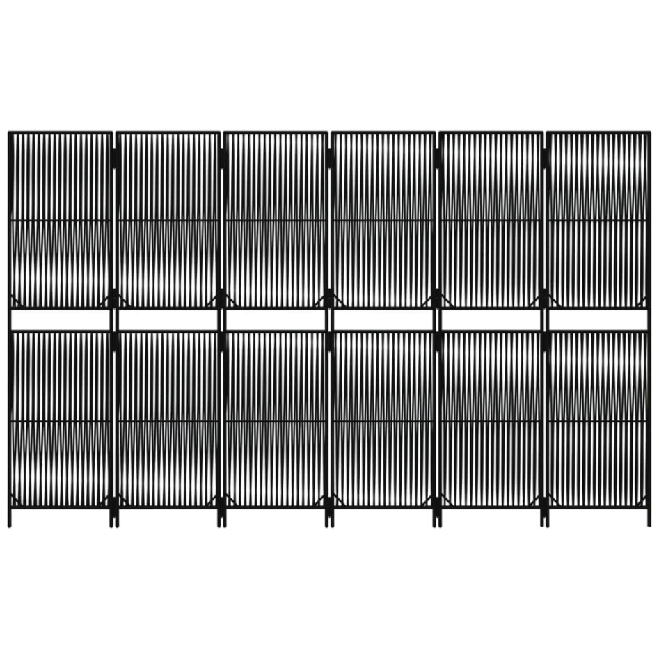 Biombo de 6 paneles ratán sintético