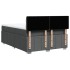 Cama box spring con colchón tela gris oscuro 160x200