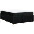 Cama box spring con colchón tela negro 140x200