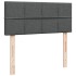 Cama box spring con colchón tela gris oscuro 120x200