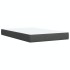 Cama box spring con colchón tela gris oscuro 120x200