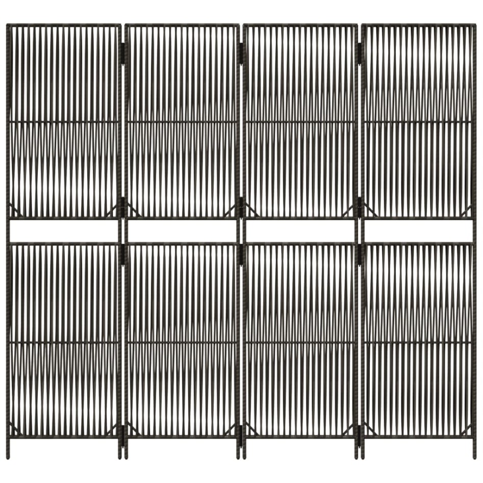 Biombo de 4 paneles ratán sintético
