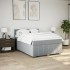 Cama box spring con colchón tela gris claro 160x200