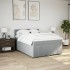 Cama box spring con colchón tela gris claro 160x200