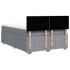 Cama box spring con colchón tela gris claro 160x200