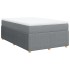Cama box spring con colchón tela gris claro 120x200