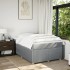 Cama box spring con colchón tela gris claro 120x200