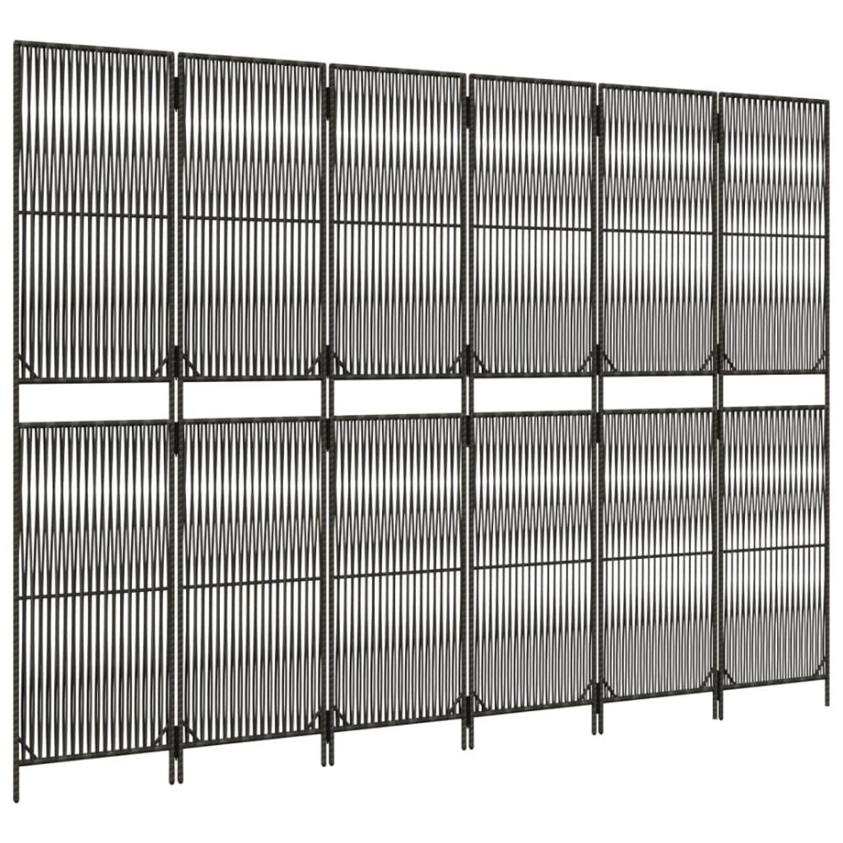 Biombo de 6 paneles ratán sintético