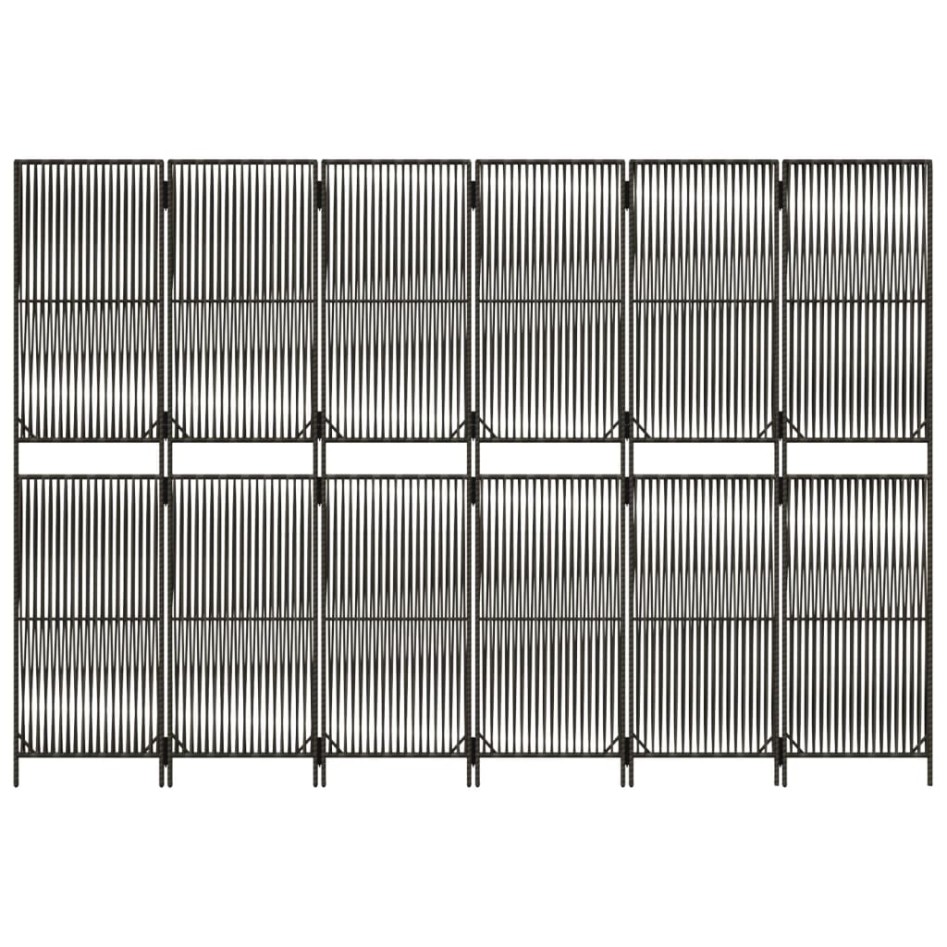 Biombo de 6 paneles ratán sintético
