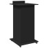 Atril con ruedas y cajón madera ingeniería negro 55x55x107