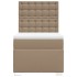 Cama box spring con colchón cuero sintético capuchino 80x200