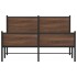 Estructura de cama sin colchón metal marrón roble 140x200