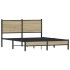 Estructura de cama sin colchón metal roble Sonoma 140x200
