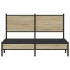 Estructura de cama sin colchón metal roble Sonoma 140x200