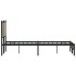 Estructura de cama sin colchón metal roble Sonoma 140x200