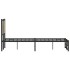 Estructura de cama sin colchón metal roble Sonoma 120x190