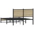 Estructura de cama sin colchón metal roble Sonoma 120x190