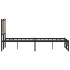 Estructura de cama sin colchón metal roble Sonoma 150x200