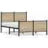 Estructura de cama sin colchón metal roble Sonoma 120x200