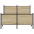 Estructura de cama sin colchón metal roble Sonoma 120x200