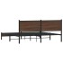 Estructura de cama sin colchón metal marrón roble 160x200