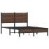 Estructura de cama sin colchón metal marrón roble 120x190