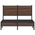 Estructura de cama sin colchón metal marrón roble 120x190