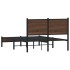 Estructura de cama sin colchón metal marrón roble 120x190