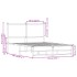 Estructura de cama sin colchón metal marrón roble 120x200
