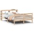 Estructura de cama con cabecero sin colchón blanco 160x200