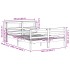Estructura de cama con cabecero sin colchón blanco 160x200