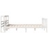 Estructura de cama con cabecero sin colchón blanco 160x200