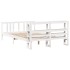Estructura de cama con cabecero sin colchón blanco 160x200