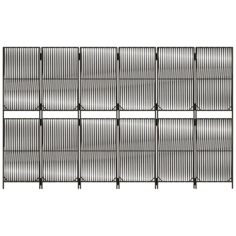 Biombo de 6 paneles ratán sintético