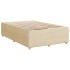 Cama box spring con colchón tela color crema 120x200