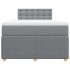 Cama box spring con colchón tela gris claro 120x200