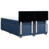 Cama box spring con colchón tela azul 140x200