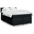 Cama box spring con colchón tela negro 140x200