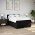 Cama box spring con colchón tela negro 140x200
