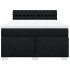 Cama box spring con colchón tela negro 140x200