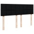 Cama box spring con colchón tela negro 160x200
