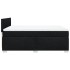 Cama box spring con colchón tela negro 160x200