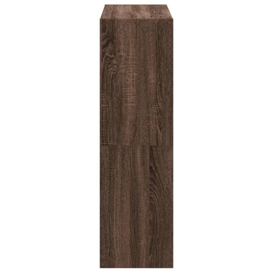 Estantería madera de ingeniería marrón roble 102x32x108