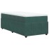 Cama box spring con colchón terciopelo verde oscuro 80x200