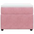 Cama box spring con colchón terciopelo rosa 80x200